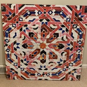 Kasbah 40”x 40 by parves taj. Art on wood